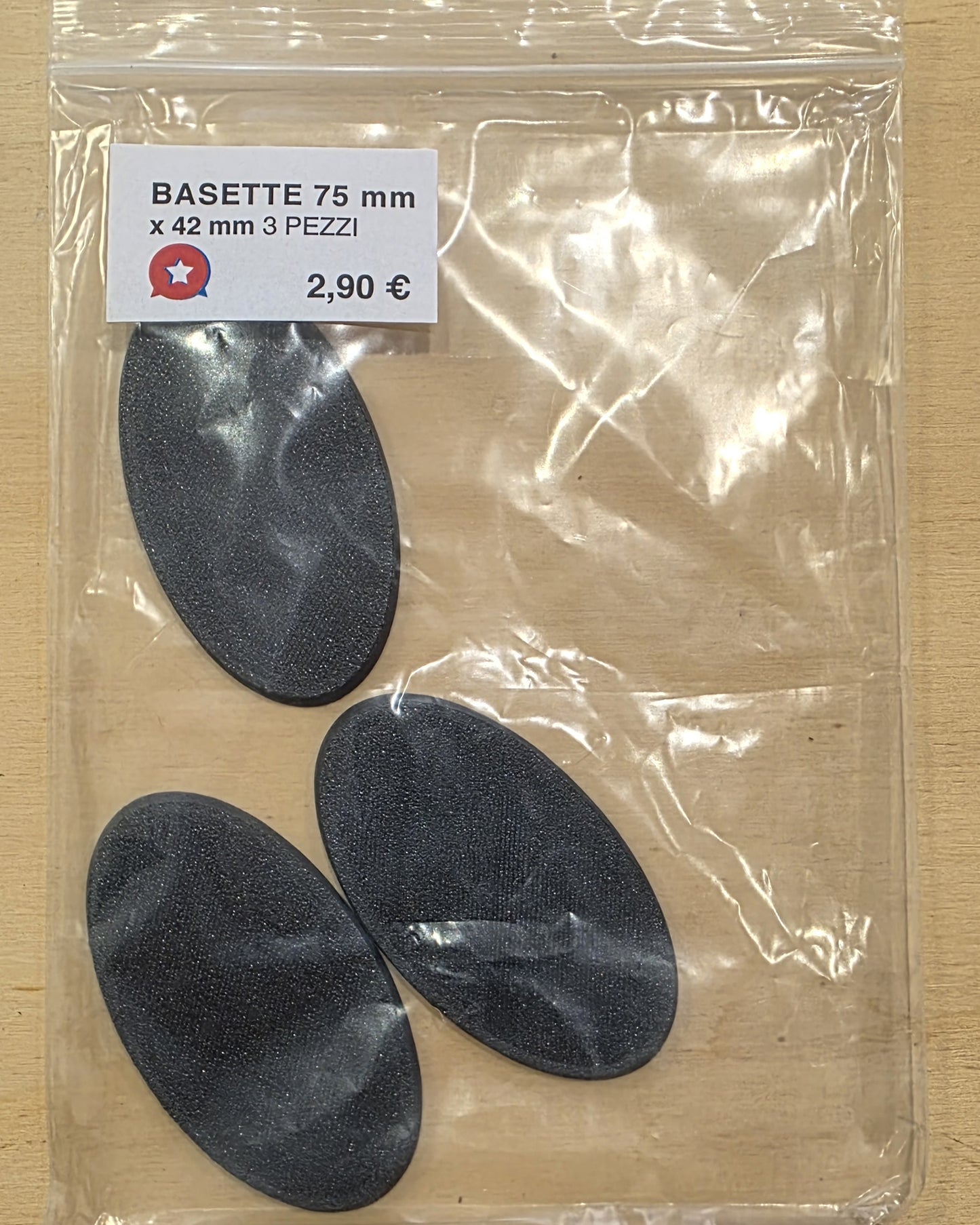 BASETTE OVALI DA 75X42mm WARGAMES