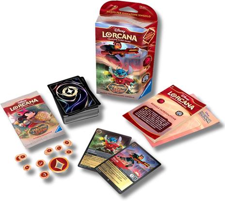 DISNEY LORCANA IL REGNO DI JAFAR STARTER DECK - Rubino/Acciaio Mulan e Stitch
