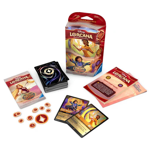 DISNEY LORCANA SINGLE STARTER DECK– Ambro/Ametista Tiana & Bruno – Set 8 IT