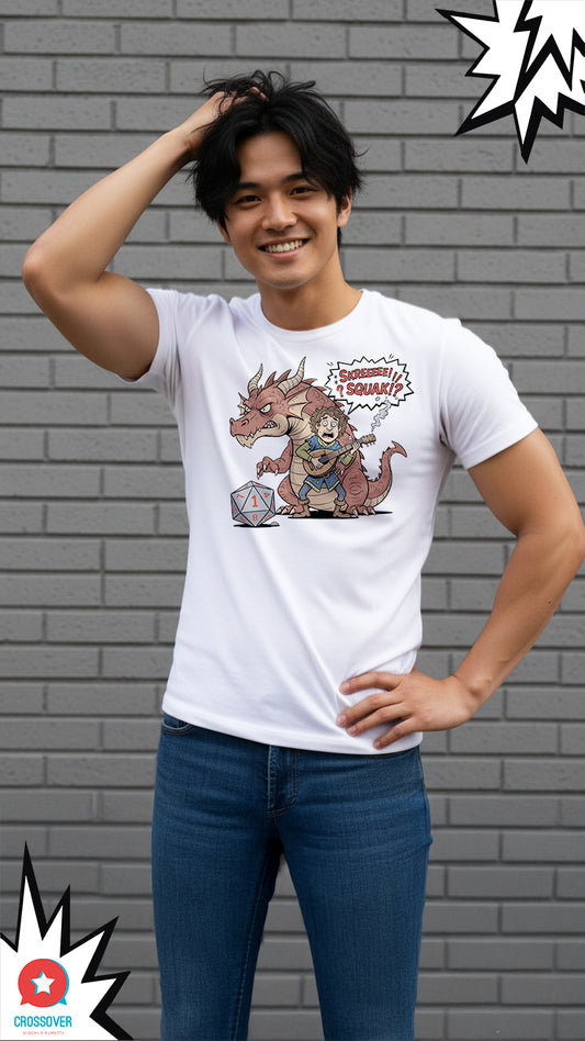 T-Shirt Fallimento Critico NAT 1: Scena Comica GdR / D&D - Maglietta per Giocatori di Ruolo