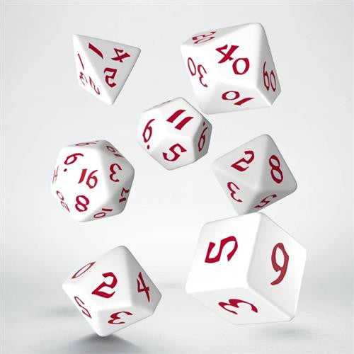 SET 7 DADI - CLASSIC RUNIC WHITE RED