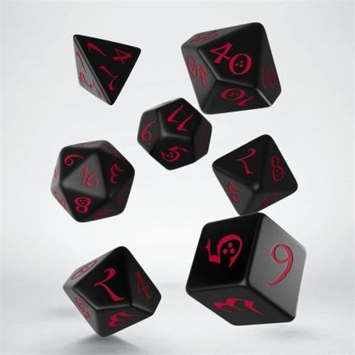 SET 7 DADI CLASSICI BLACK RED