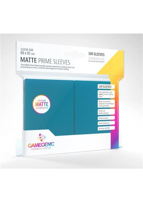 100 STANDARD SIZE MATTE PRIME SLEEVES - BLUE