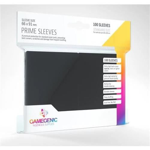 100 STANDARD SIZE PRIME SLEEVES - BLACK