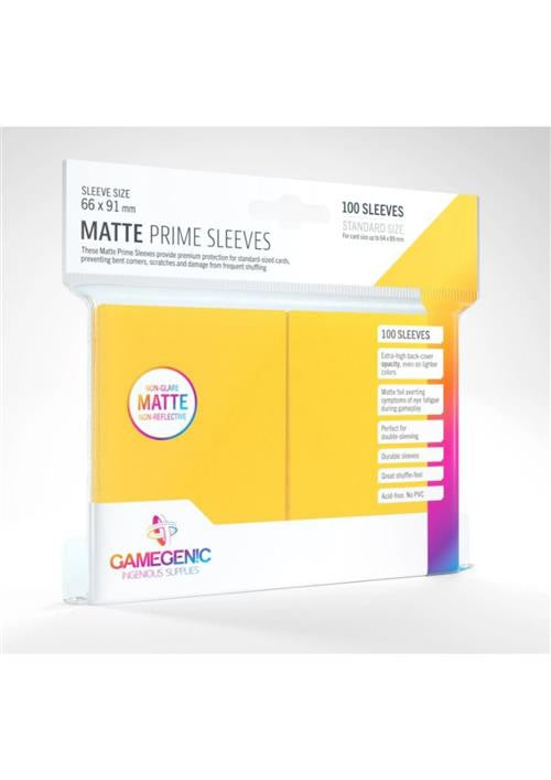 100 STANDARD SIZE MATTE PRIME SLEEVES - YELLOW