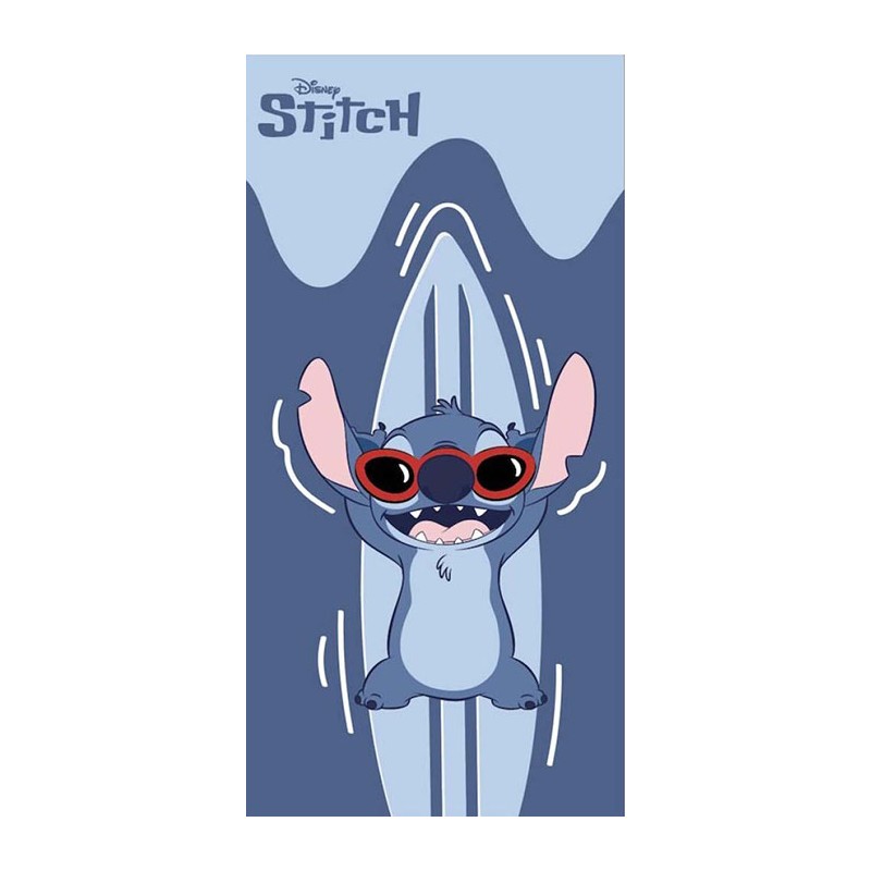 Telo Mare Poliestere Disney Stitch Surf w/Glasses 70x140cm