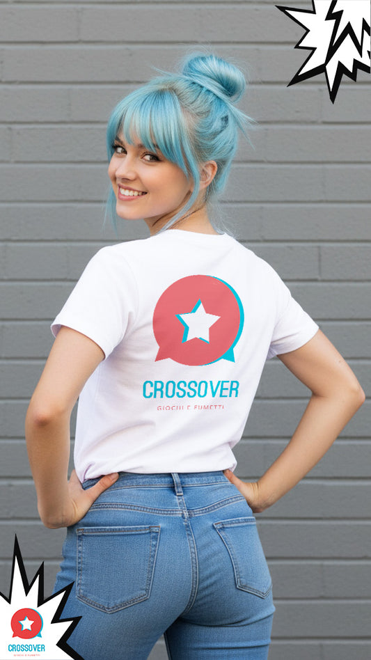 T-Shirt Ufficiale Crossover - Giochi e Fumetti: Maglietta Logo Originale Store Teramo