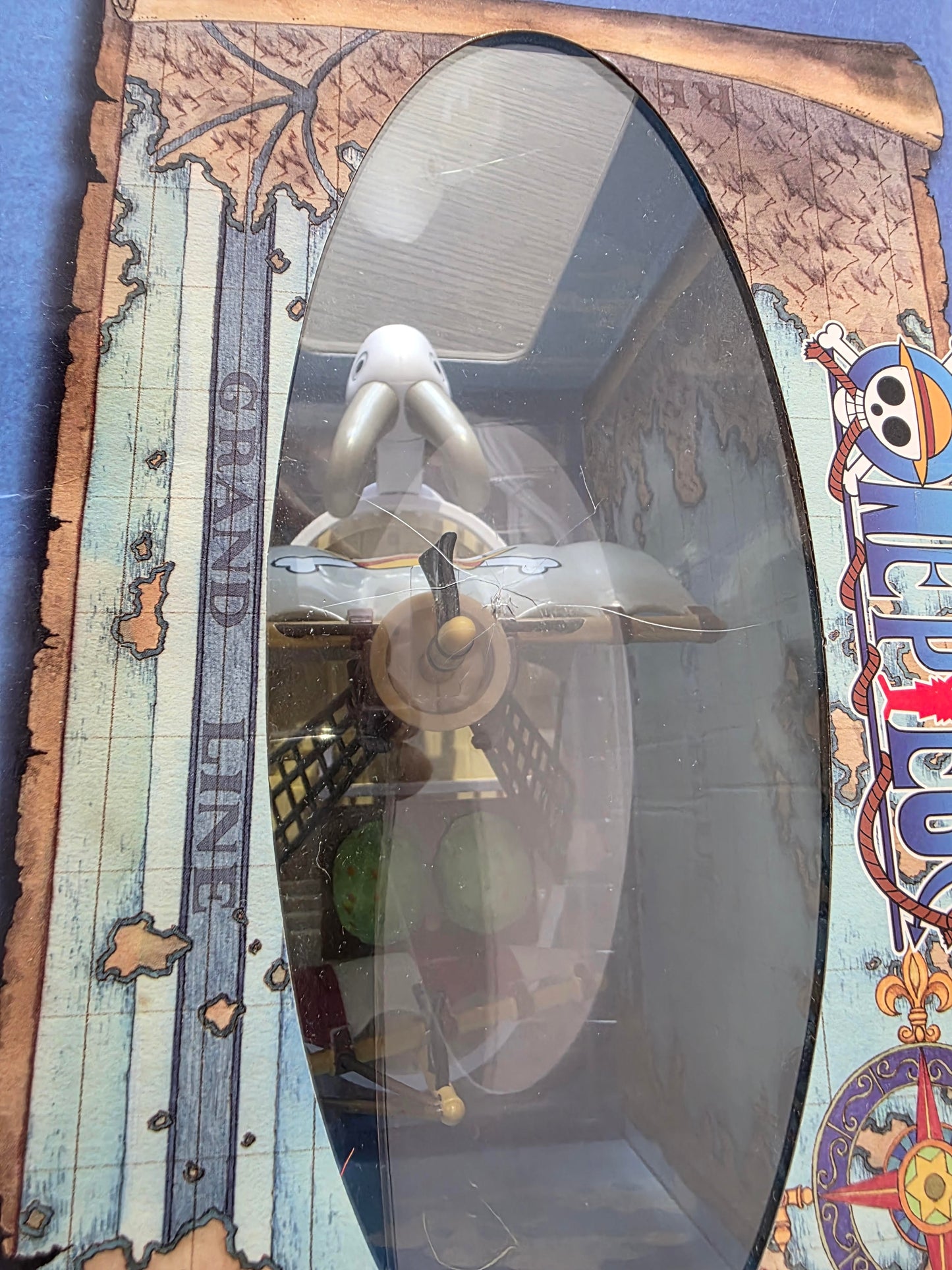 SVEGLIA LAMPADA - ONE PIECE - THE GOING MERRY - PLEXIGLASS SCATOLA DANNEGGIATA